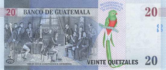 20 Quetzales p128 Guatemala 2020